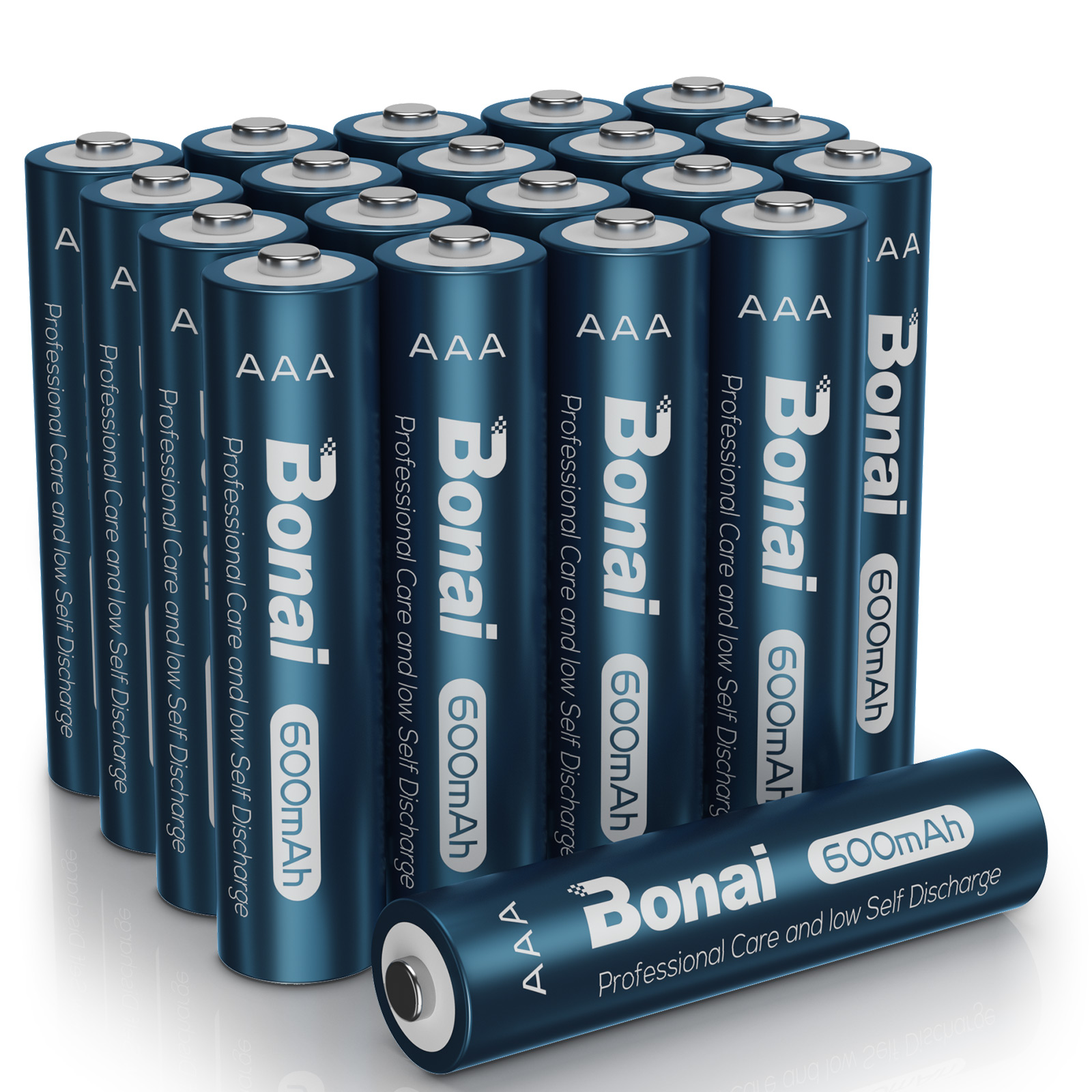 BONAI Solar AAA Rechargeable Batteries 1.2V 600mAh_20 Packs_ Triple AAA NiMH Battery Solar Batteries for Solar Garden Lights for Solar Lights, Garden Lights, Solar Lamp Anti-Leak (AAA 20 Pack)…