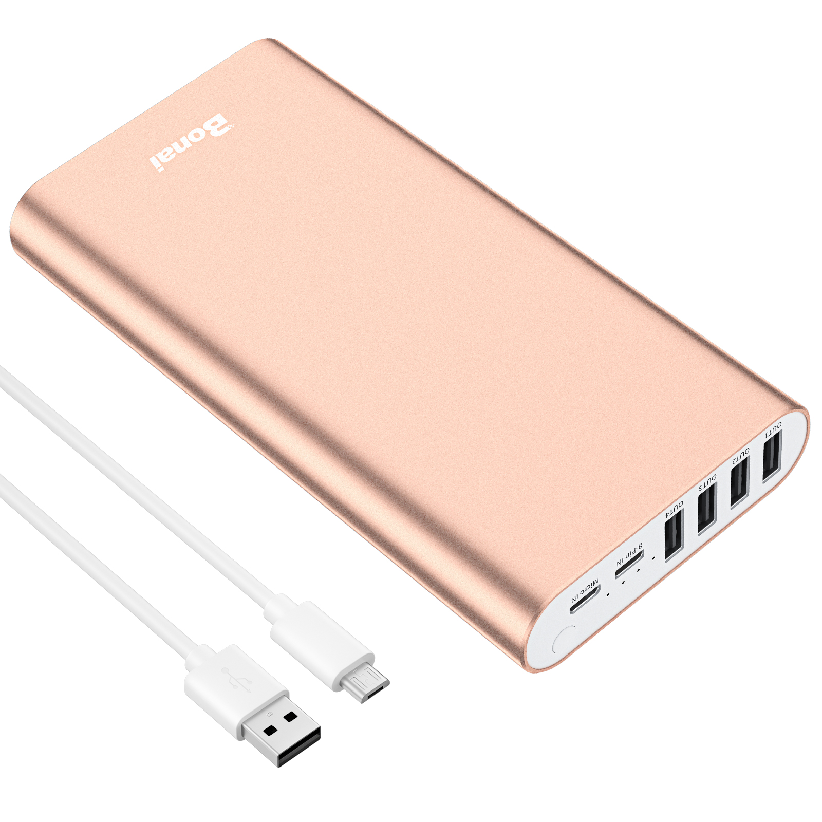 Portable charger 20000mAh rose gold