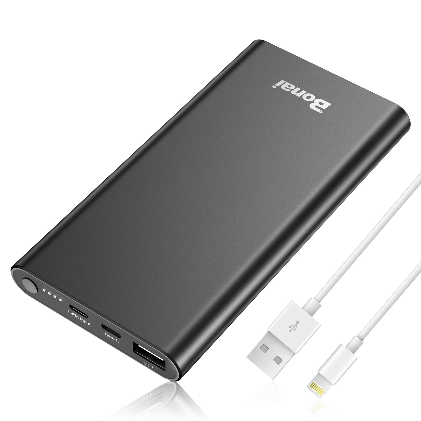 Portable charger 12000mAh black