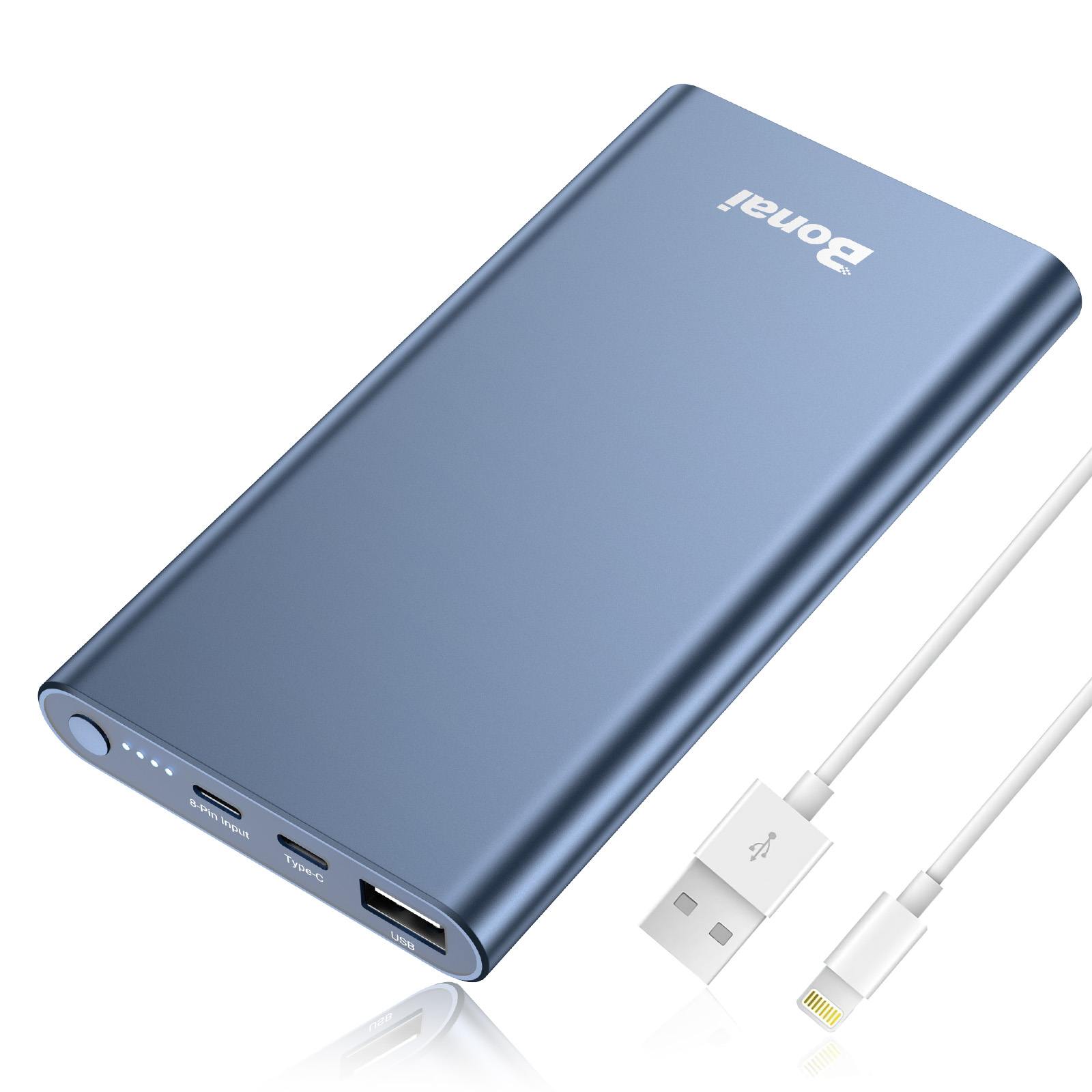 Portable charger 12000mAh blue