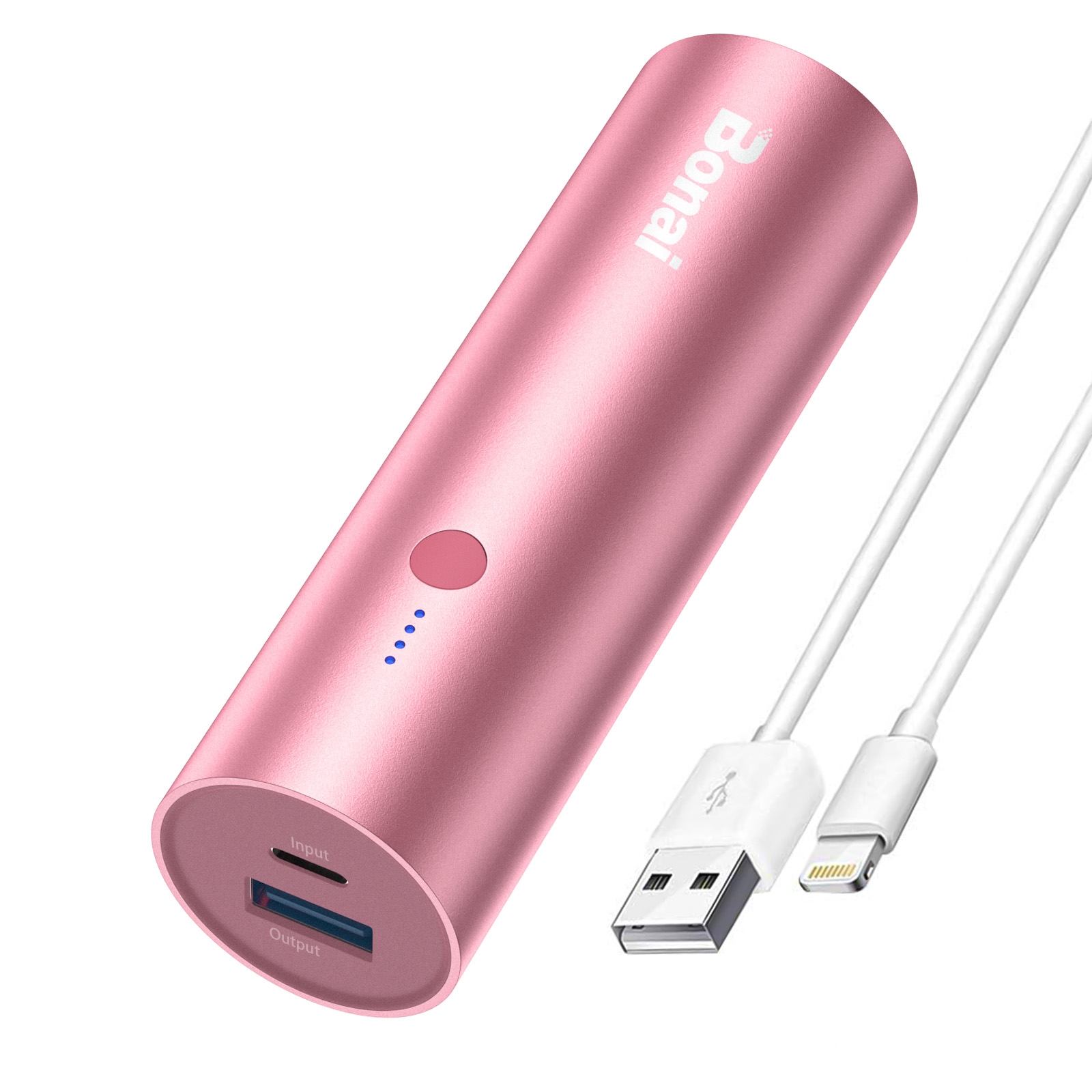 Portable charger 5000mAh rose gold